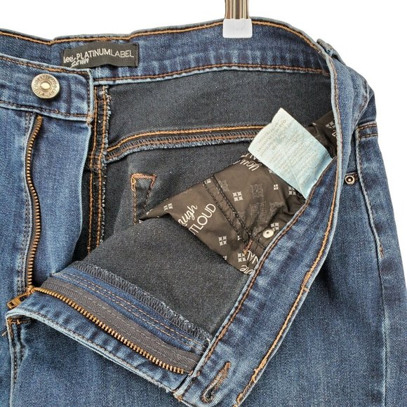Lee Platinum Label Jeans Women's Boot Cut 5-Pocket Relaxed Fit Blue 12 - Picture 6 of 10
